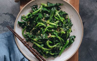 Sautéed Pea Shoots with Garlic