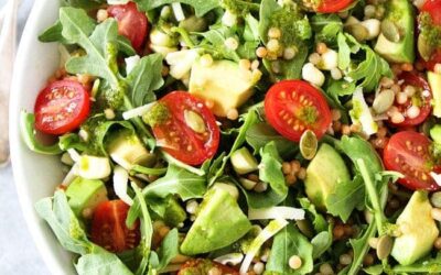 Summer Garden Salad with Basil Vinaigrette