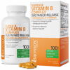 VITAMIN B COMPLEX Sustained Release B1, B2, B3, B6, Folic Acid, B12, 100 Tablets